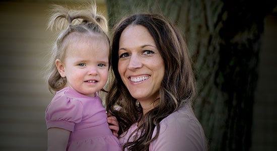 Modern Woodmen member Angie and her daughter, Poppy.